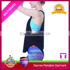 Women Black Plain Racer Back Gym Tank Top Loose Fitting thumbnail-1
