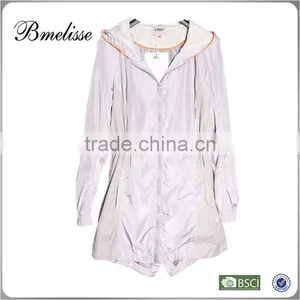 2014 2014 Light Weight Parka Woman Custom Made Jacket White Pure Color Jacket Lady thumbnail-1