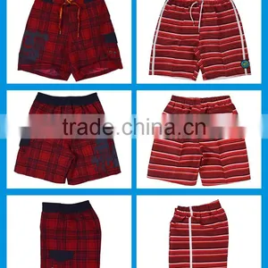 Red Stripe Digital Printing Kids Board Shorts in 100% Polyester Fabric thumbnail-4