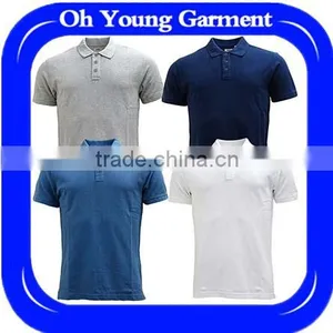 Custom Logo Design Screen Printing Embroidery Economical Pique Blank Men and Ladies Polo Shirts thumbnail-1