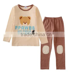 S16065A Kids Colorful Print Pajama Set Pure Cotton Children Sleepwear thumbnail-1