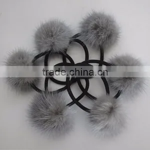 Myfur Luxury Customized Genuine Mink Fur Pompom Hair Band Accessory Wholesale thumbnail-6