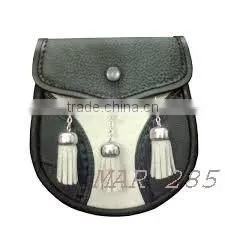 Leather Semi Dress Sporrans With Chain Tassel thumbnail-1