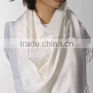 Long Scarf or Shawl or Neck Wrap. Mothers Days Scarf. Fall Oversize Scarf Wrap. Turquoise and Beige. thumbnail-5
