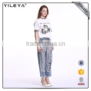 OEM & ODM White T-shirt Woman,custom Womens Casual t Shirt thumbnail-3