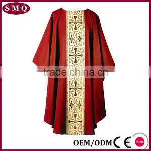 Catholic Church Vestment Wholesale Luxury Pupular Red Choir Robe thumbnail-4