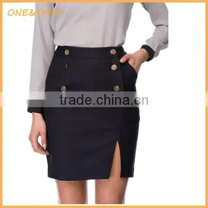 High Waist Office Skirt Style thumbnail-1