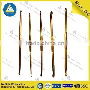 Electroplate Golden Color Assorted Types Double Sided Crochet Hook thumbnail-1