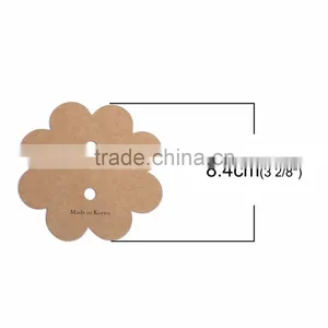 Paper Jewelry Display Card Flower Brown 8.4cm(3 2/8") x 8.4cm(3 2/8"), 1 Piece thumbnail-2
