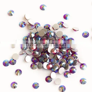 NHF 2058 Ss20 CrystalAB Chaton Flat Back Glass Rhinestones Beads thumbnail-2