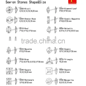 2017 Flat Back Sew on Rhinestones Crystal Stones for Dress thumbnail-2