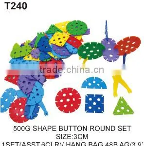 500 g Plastic Tang Han Button Shape Building Blocks Educational Toy thumbnail-1
