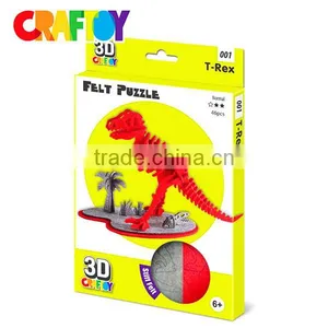 Craft Project for Kids Children Crafts T Rex 3D Felt Puzzle thumbnail-1