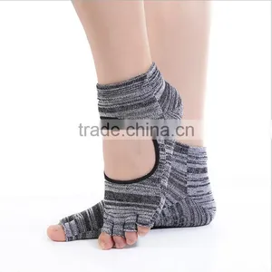 Open Toe Socks Cotton Knitted Yoga Socks thumbnail-1