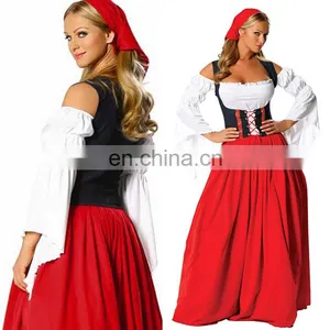 German Beer Wench Long Medieval Oktoberfest Costume thumbnail-3