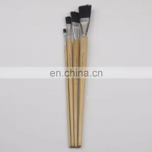 Long Wooden Handle Artist Bristle Paint Brushes thumbnail-3