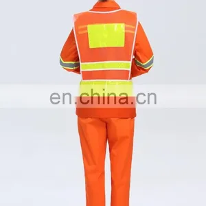 Fabric for Reflective Vests , Orange Reflective Fabric thumbnail-3
