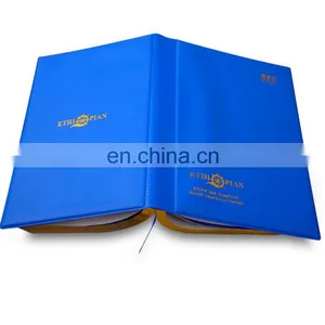 Guangzhou Factory Produced Customized pu Leather Agenda Blue Notebook for School Stationery thumbnail-1