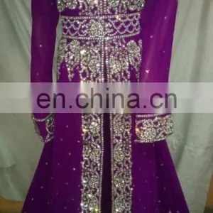 Dubai Style Kaftan Partywear Jalabiya Wedding Kaftan Dress Morocco Kaftan M234 thumbnail-1