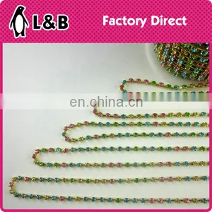 Wholesale Soldering SS12 Multi Color Rhinestone Cup Chain thumbnail-4