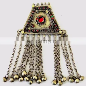Wholesale Afghani Necklaces Kutchi Pendant Set- Fashion Belly Dance Handmade Chokers Afgani Set thumbnail-2