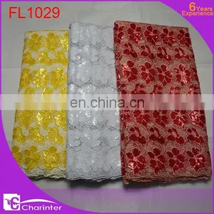 Free Shipping African Cord Lace Guipure Lace Fabric thumbnail-4