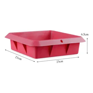 Free Sample Food Grade Heat Resistant Nontoxic Silicone Cake Mold Baking Mousse Pudding Mold Tool Square Shape thumbnail-1