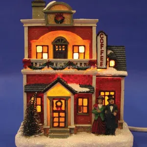 X'mas House Light Play Snowman Polyresin Christmas House Decoration thumbnail-2
