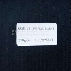 Excelled Herringbone Pinstriped Vigin Wool Suiting Fabric thumbnail-1