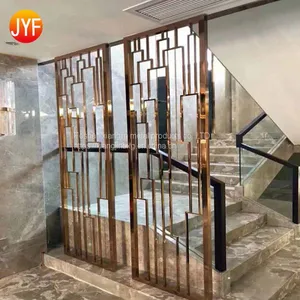 JYF001 Gold Stainless Steel Seat Screen Partition thumbnail-1