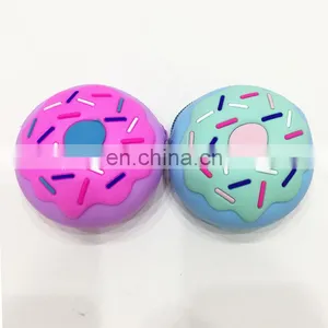 Customized Doughnut Cake Shape Mini Coin Bag Women Clutch Key Card Holder Walle Zipper Round Silicone Coin Purse thumbnail-5