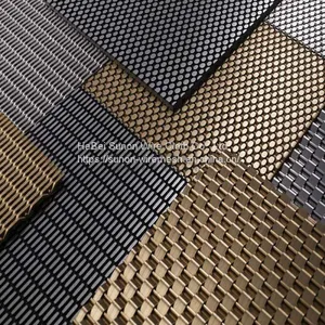 Elevator Wall Wire Mesh Custom Decorative Woven Mesh Elevator Wall Wire Mesh Factory thumbnail-1