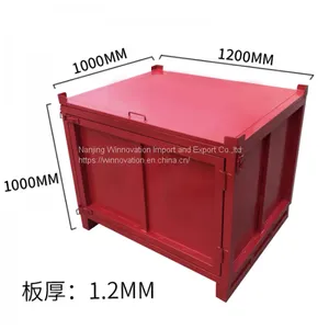 Box Type Steel Metal and Galvanized Stackable Pallet for Material Transfer thumbnail-5