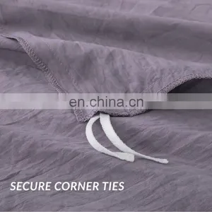 Naturelife Washed Duvet Cover Set 90x90 Full Queen Size With Zipper Closure Ultra Soft Hypoallergenic Comforter Cover Sets 3pcs thumbnail-6