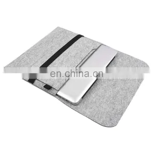 Grey Felt Laptop Sleeve Bag Protective Felt Briefcase Case thumbnail-2