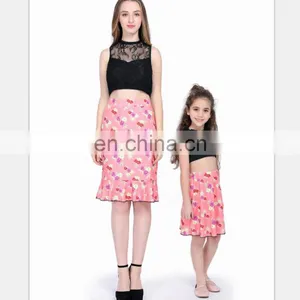 2019 Summer Lace Neckline Family Clothes Set Wholesale Mommy And Me Dresses (this Link for Girls,1-12years) thumbnail-5