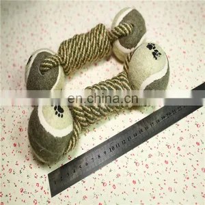 Durable Handmade Knitted Dumbbell Large Pet Toys Dog thumbnail-7