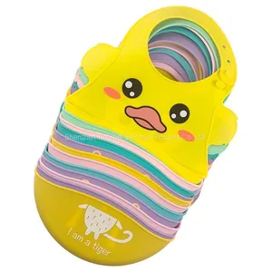 New Design Food Grade Soft Silicone Baby Bibs for Babies Easily Wipe Clean thumbnail-2