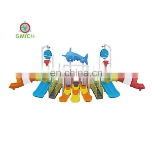 Shark Top Water Playground Pool Slide Private Good Quality Amusement Water Park Games for Hotels JMQ-18163 thumbnail-2