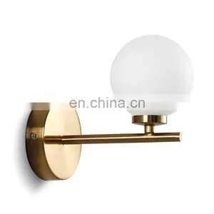 Modern Gold New Design Home Decoration Simplicity Glass Ball Bed Side Wall Lamp thumbnail-2