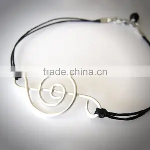 2015 Newest Wax Cord Braid Rock Bangle Heavy Metal Ancient Charm Bracelet for Men thumbnail-2