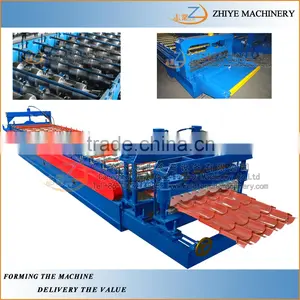 PPGI Step Tile Roofing Sheet Cold Forming Machine/step Roof Panels Roll Forming Machine thumbnail-2