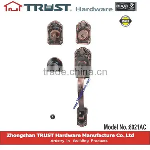 8021AC:TRUST Zinc Alloy Strong Handle Lockset With Brass Cylinder thumbnail-1