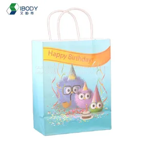 Custom Takeaway Food Bag Fashion Shopping Bag White Kraft Paper Christmas Gift Bag thumbnail-1