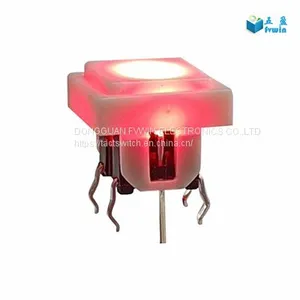 Illuminated Tact Momentary Button With Various Colored Caps and Built-in LEDs thumbnail-1