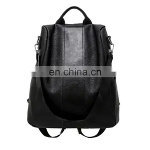 Large Capacity Hair Ball Lightweight Waterproof Casual Travel Female Anti-theft Pu Leather Ladies Women Backpack thumbnail-2