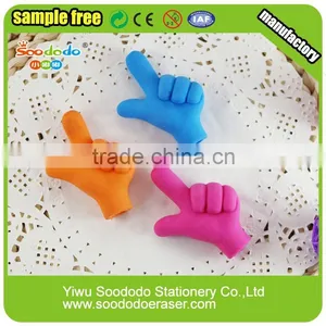 Novely Finger Shaped Pencil Topper Erasers Set thumbnail-1