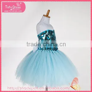 Backless Warm Blue Midi Dress Decorated With Shining Pattern Gauze Dress Halloween Costume Supplier's Choice thumbnail-2