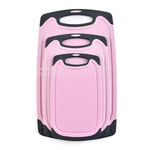 Eco-friendly BPA Free Wheat Straw Plastic Cutting Board Multifunctional Kitchen Non-slip Cutting Boards thumbnail-1