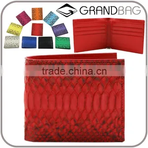 Custom Logo High Quality Genuine Real Python Snake Skin Leather Travel Card Holder Wallet thumbnail-1
